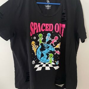 Raver style Spaced Out Black Kids T-Shirt